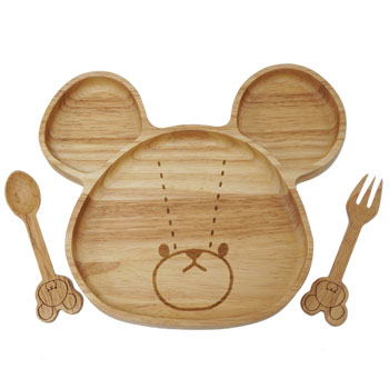 木製プレート&カトラリーセット
(ジャッキーフェイス)