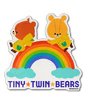 ダイカットステッカー
[230027/レインボー]
(TINY TWIN BEARS)