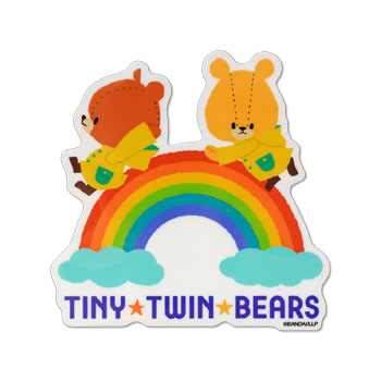 ダイカットステッカー
[230027/レインボー]
(TINY TWIN BEARS)