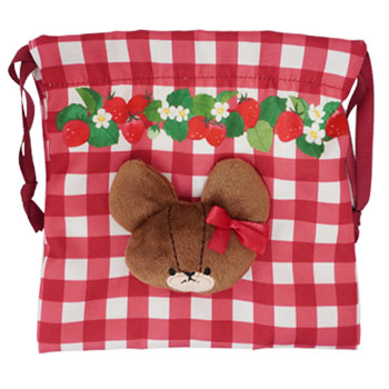 ボアフェイス巾着
[RD]
(いちごテーマ)